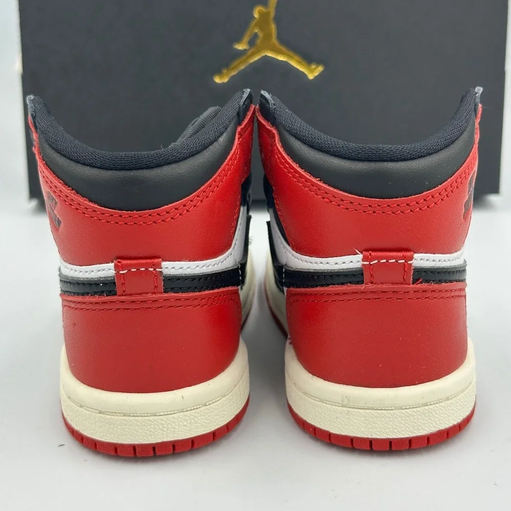 [FD1413-106] Air Jordan 1 Retro High OG Toddler 'Black Toe Reimagined' *NEW* 5C